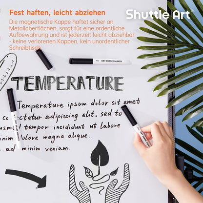 Schuttle Art 60 schwarze Magnet-Whiteboard-Marker-Set
