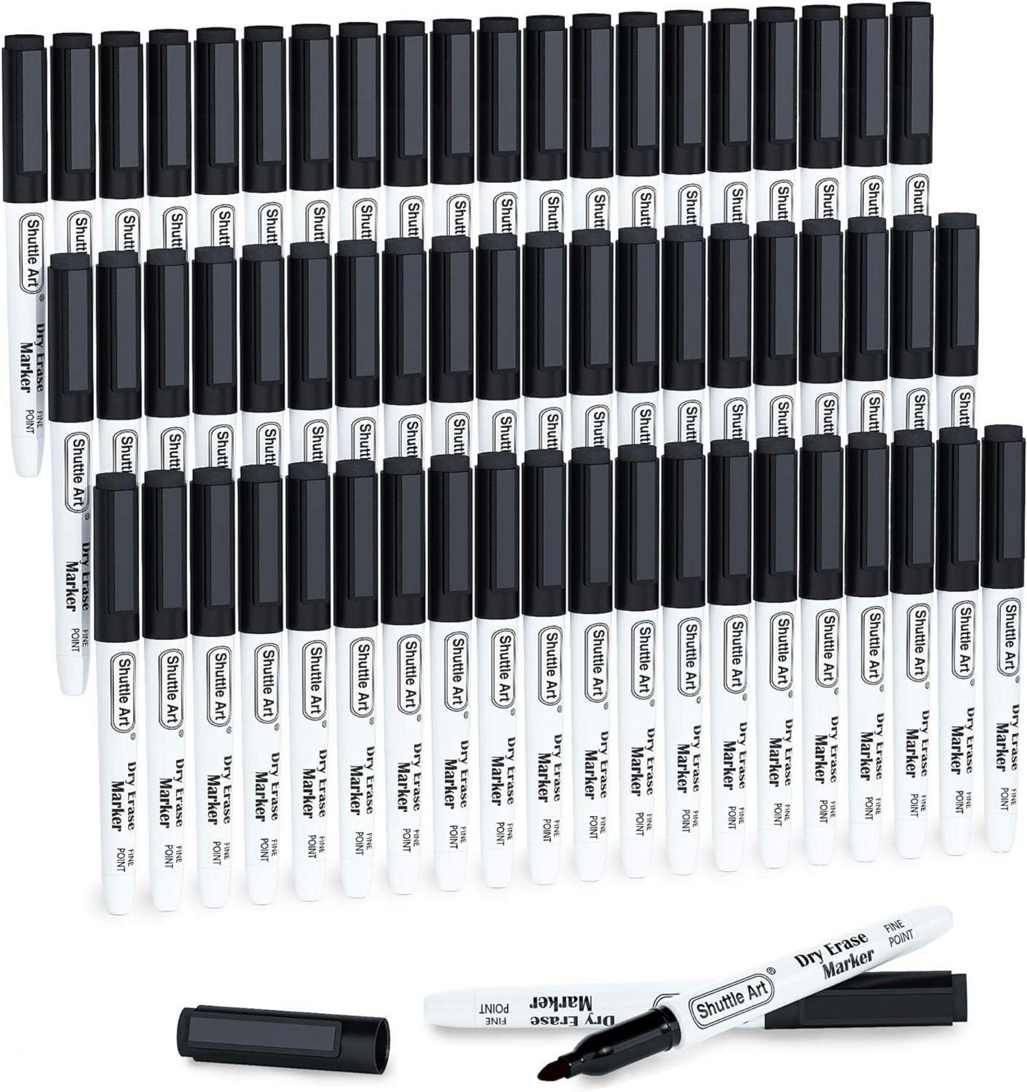 60er Set Schwarze Magnetische Whiteboard-Marker mit