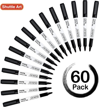 Schuttle Art 60 schwarze Magnet-Whiteboard-Marker-Set