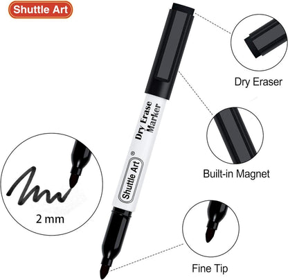 60er Set Schwarze Magnetische Whiteboard-Marker mit