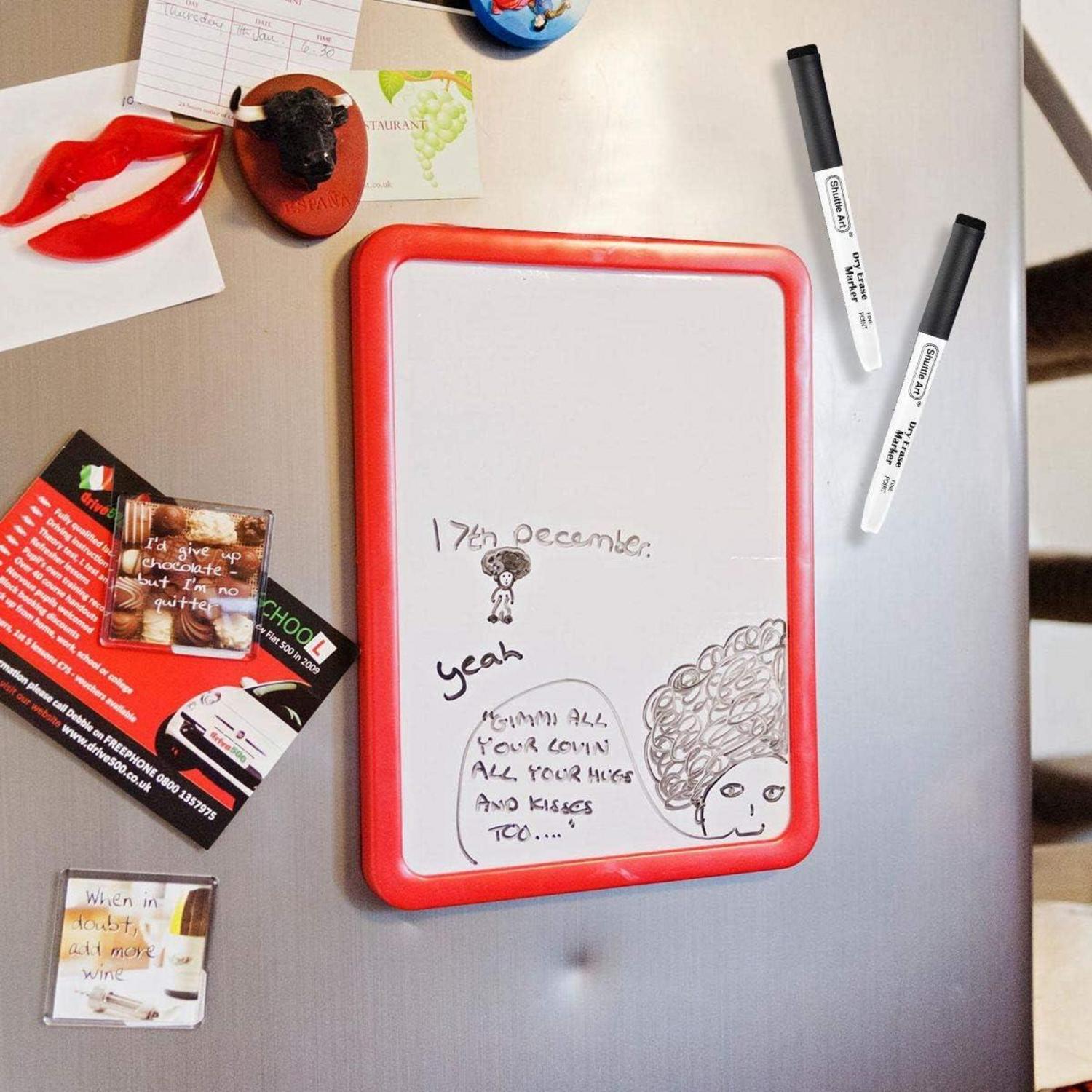 60x Whiteboard Marker Set, abwischbar, feine Spitze, magnetisch