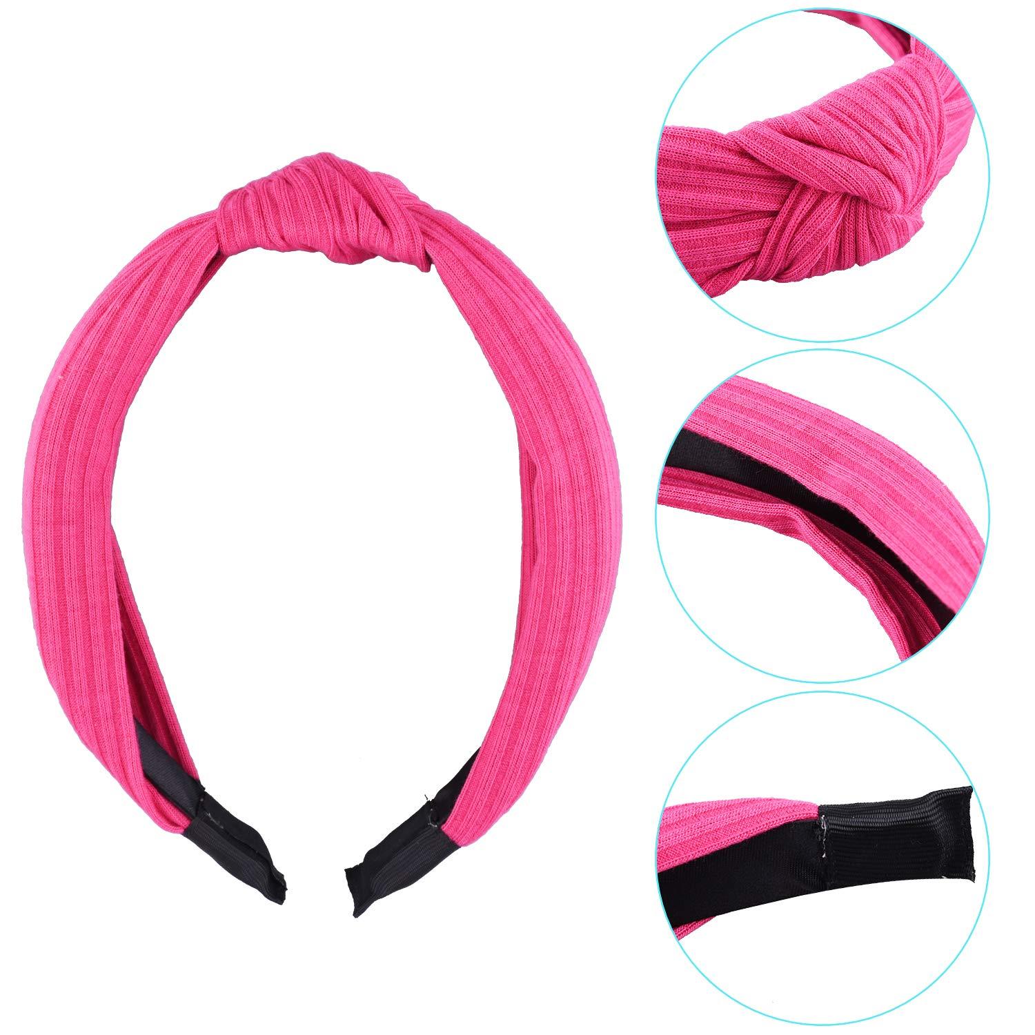12er Set bunte Knoten Stirnbänder für Damen und Mädchen