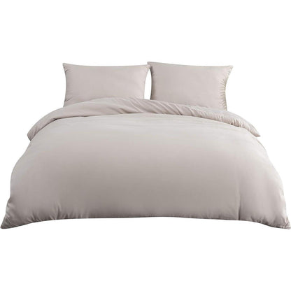 Bettwäsche 135x200 cm Mikrofaser 110 g/m² Beige mit
