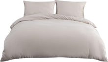 Bettwäsche Mikrofaser Beige 135x200cm + 80x80cm Set