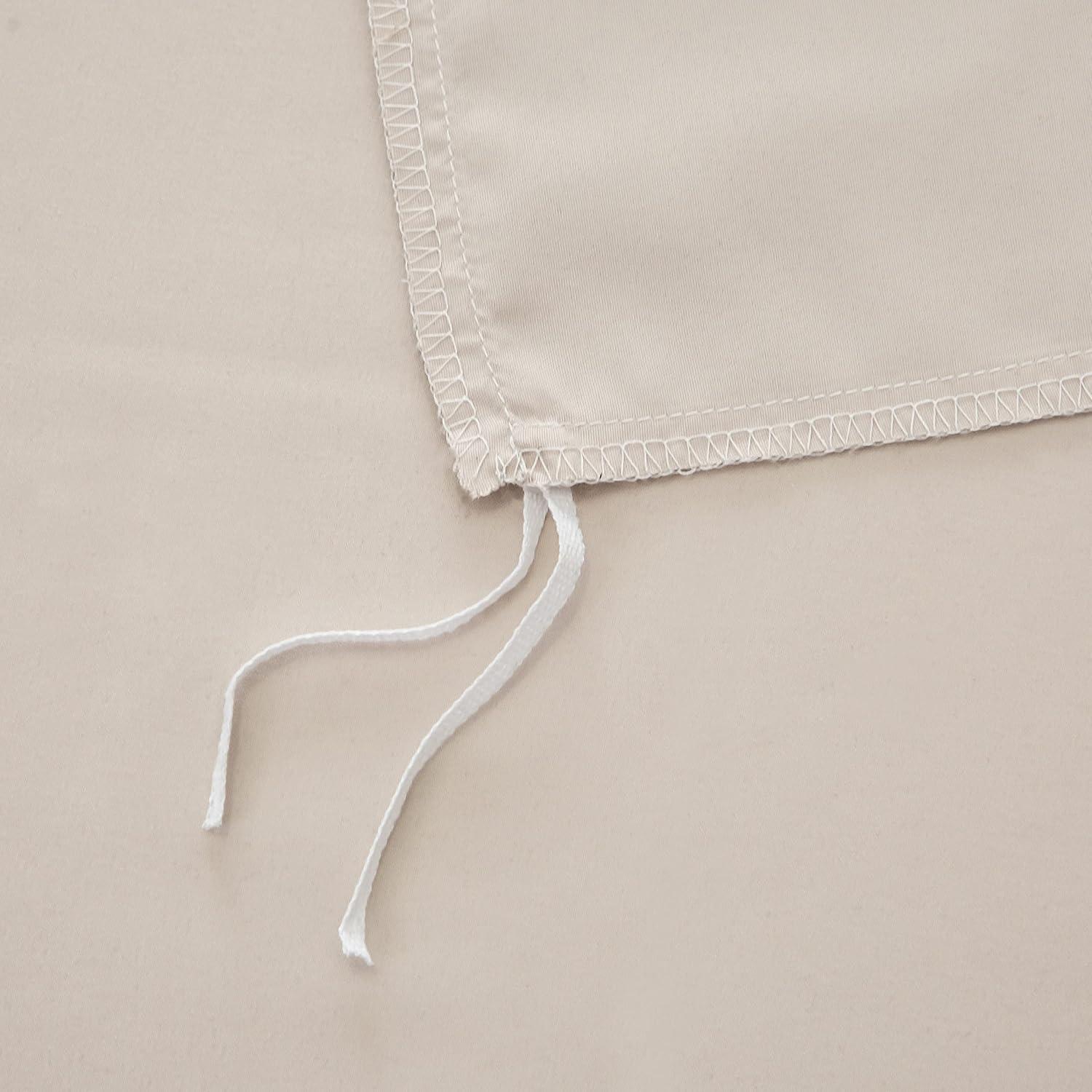 Bettwäsche 135x200 cm Mikrofaser 110 g/m² + Kissenbezug 80x80 cm Beige
