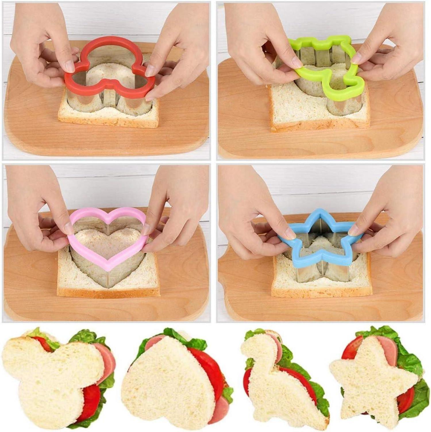 4-teilige Kinder Sandwich-Ausstecher Set mit Mickey Mouse