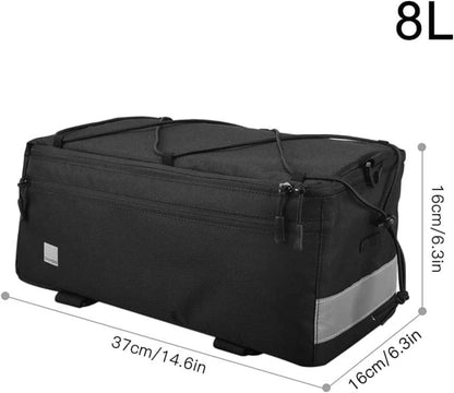 Fahrradtasche 8L isoliert Kofferraumkühler hinten mit Reflektierer 36x15x8 cm