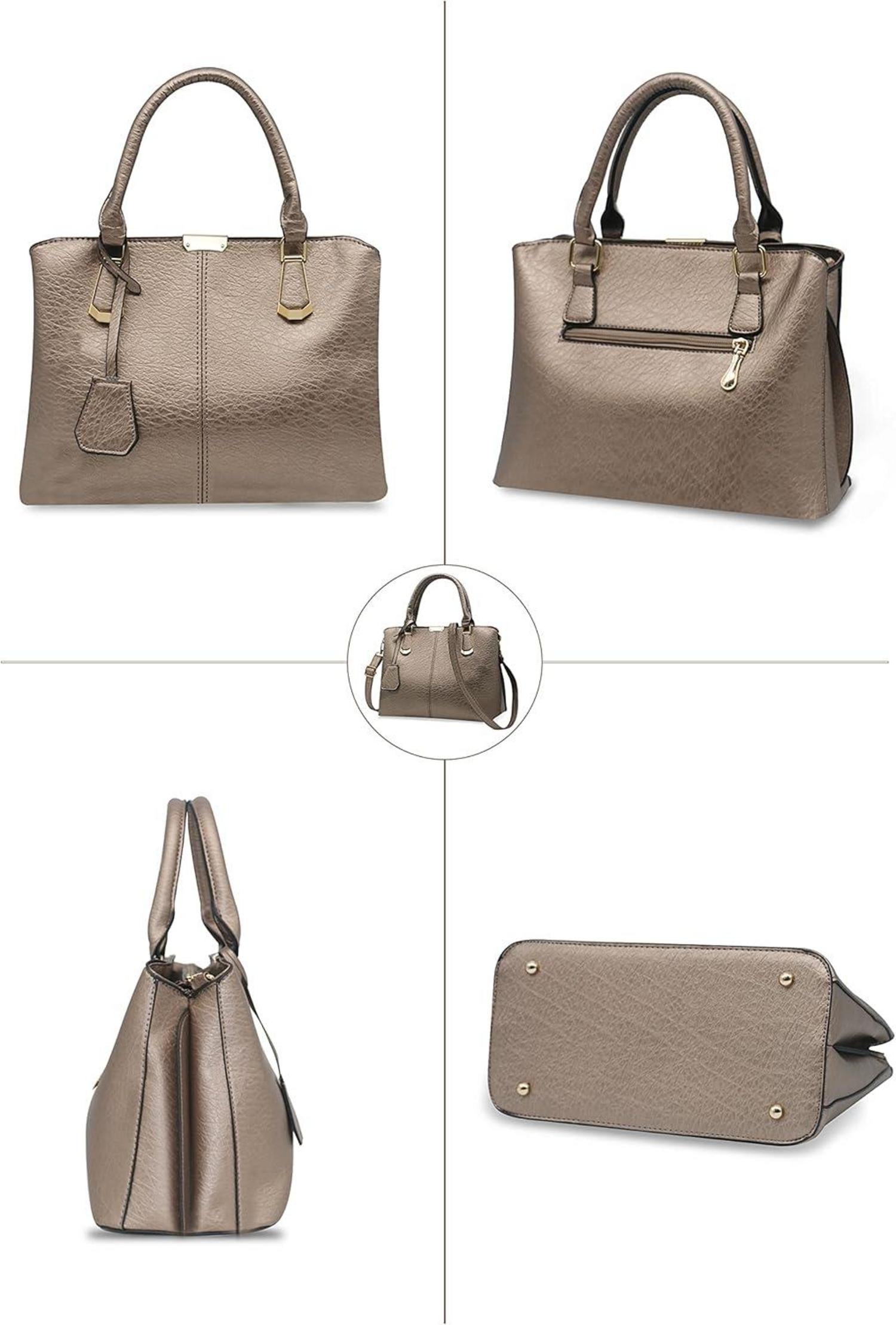 Pahajim Damen Henkeltasche PU Leder Umhängetasche Modern mit