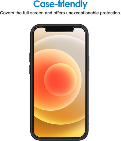 Displayschutzfolie für iPhone 12 Pro 6,1 Zoll, Panzerglas 2 Stück