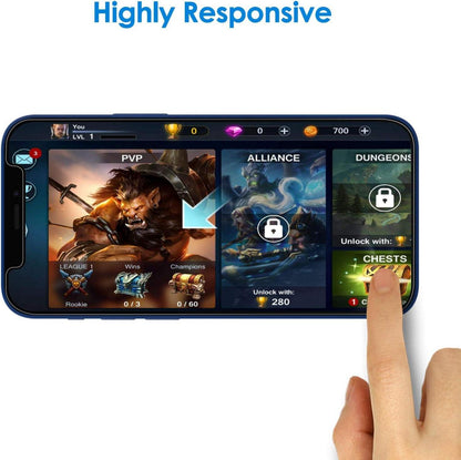 JETech Panzerglas Displayschutz iPhone 12/12 Pro 6,1 Zoll 2 Stück