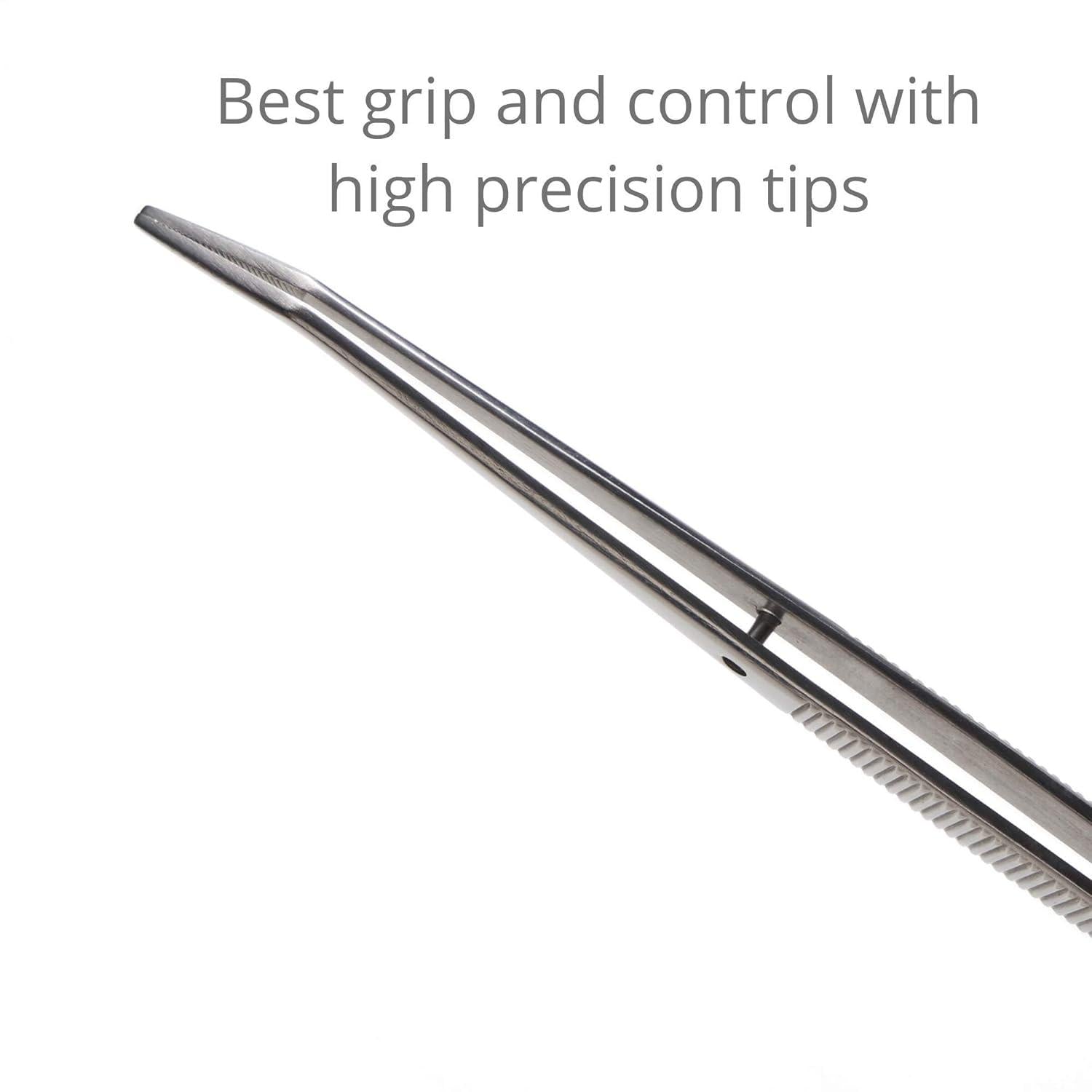Präzise Pinzettenset 15,5 cm für Nähmaschinen (3-teilig) mit gezahnten