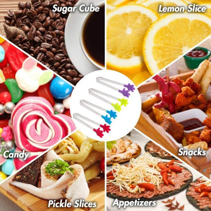 Mini Zuckerzange Edelstahl Silikon BBQ Eis Salat 4 Stück