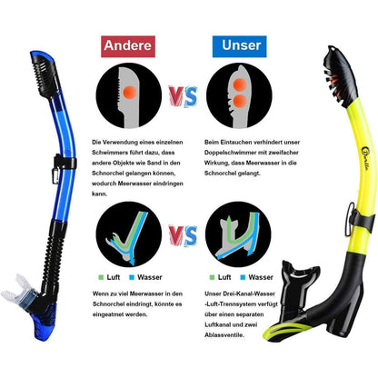 Dorlle Schnorchelset mit Taucherbrille und Dry Schnorchel