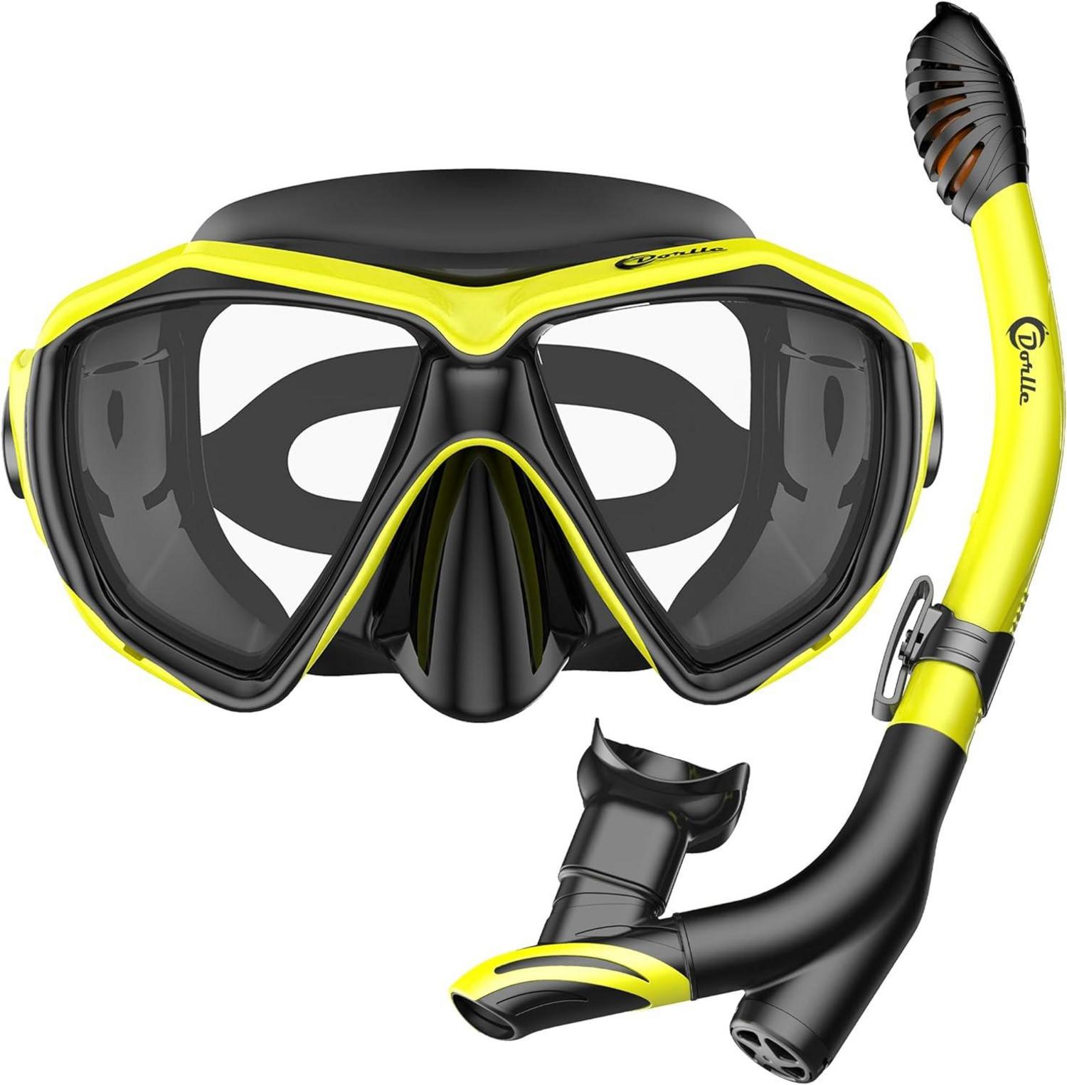 Schnorchelset mit Taucherbrille Anti-Leck Anti-Fog trockener