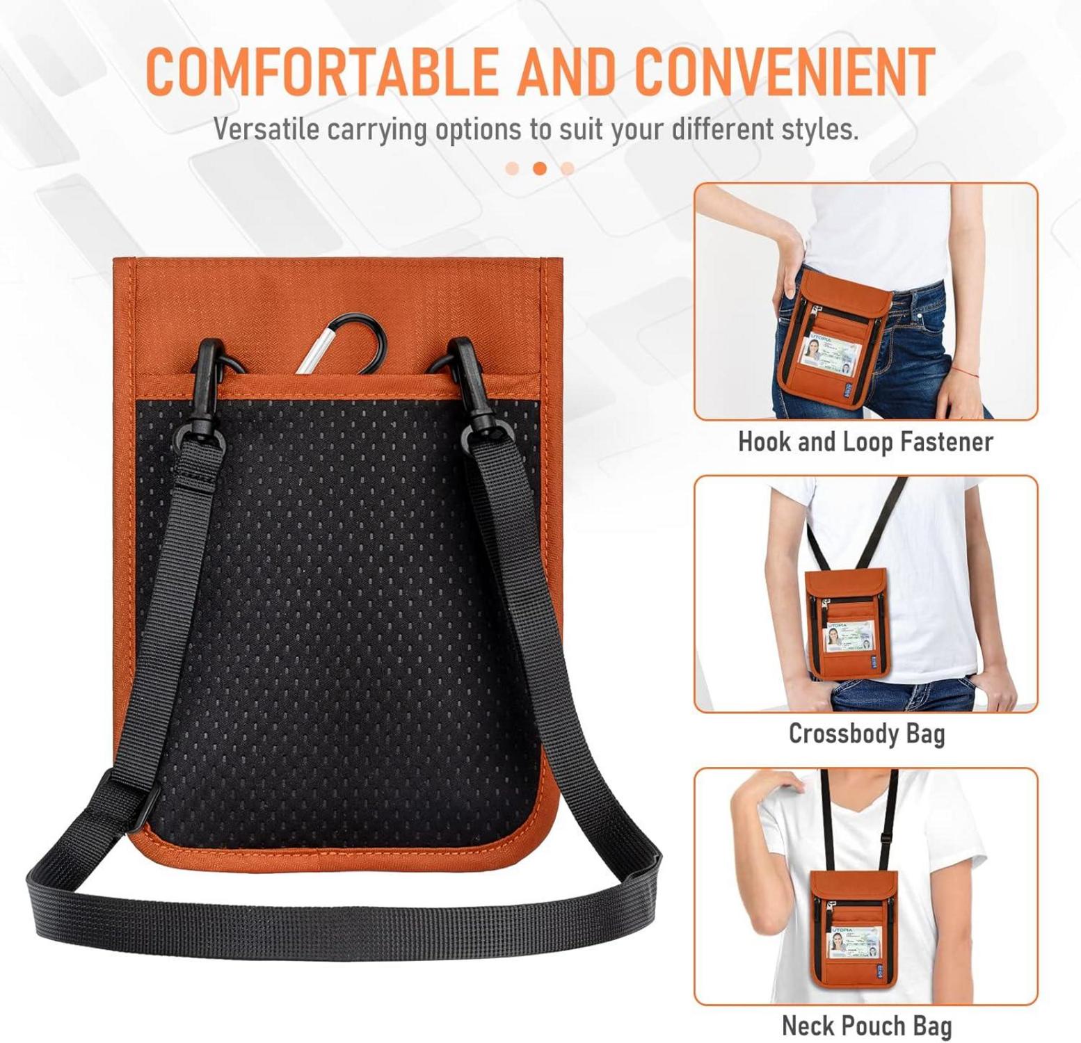 Brustbeutel RFID Schutz Mehrere Taschen Reisegeldbeutel Brusttasche