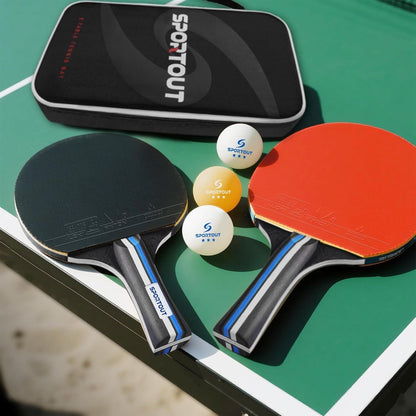 Tischtennisschläger Set Tischtennis mit 2 Schläger 3 Bällen