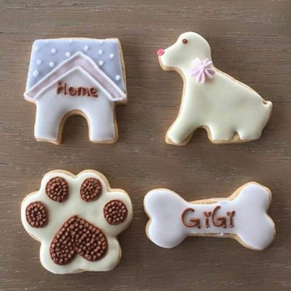 Hundeknochen Ausstecher Set - 6-teilig, Edelstahl, niedliche Formen für Kekse und Fondant