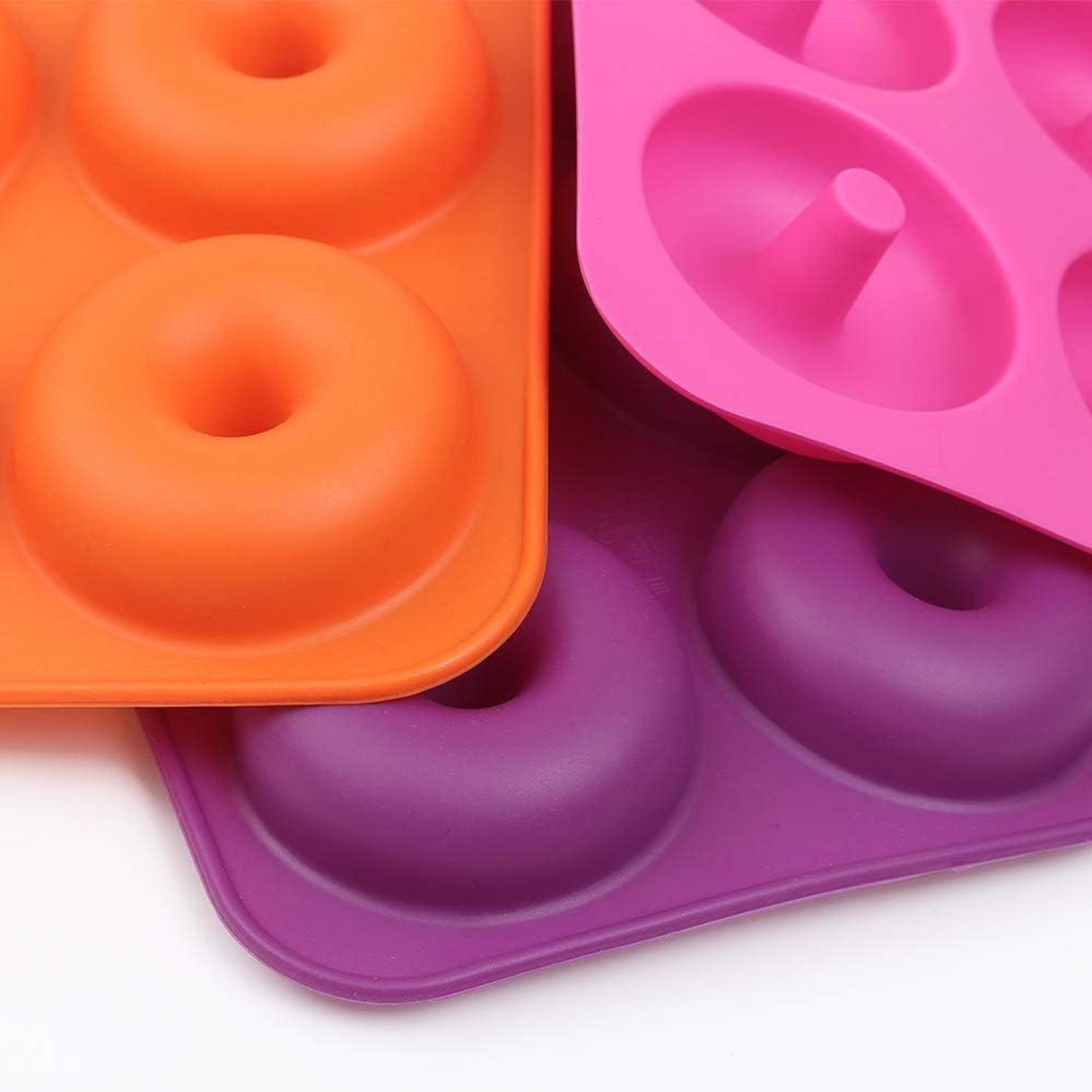 Donut-Form 6 Mulden antihaftbeschichtet lebensmittelecht BPA-frei Spülmaschinenfest Ofenfest 3er-Pack