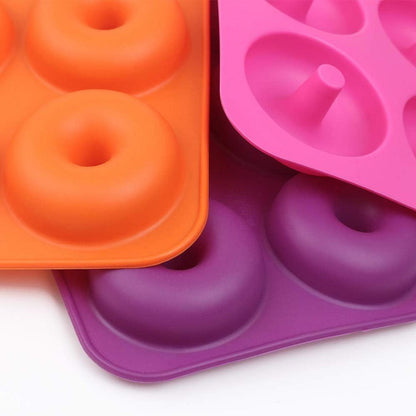 Donut-Form 6 Mulden antihaftbeschichtet lebensmittelecht BPA-frei Spülmaschinenfest Ofenfest 3er-Pack
