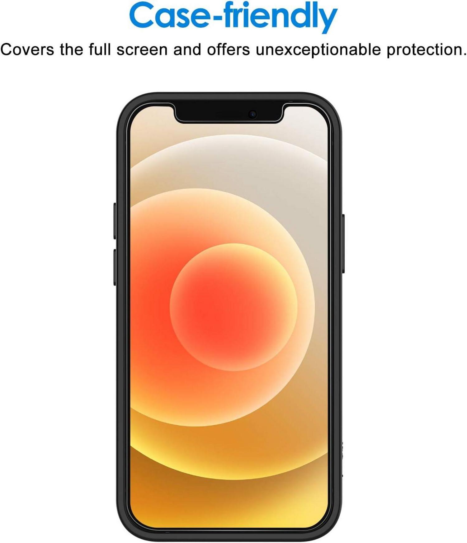 Displayschutzfolie aus gehärtetem Glas 3er Pack iPhone 12/12 Pro 6,1
