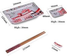 Panbado Porzellan Japanisches Sushi Set 8-teilig für 2