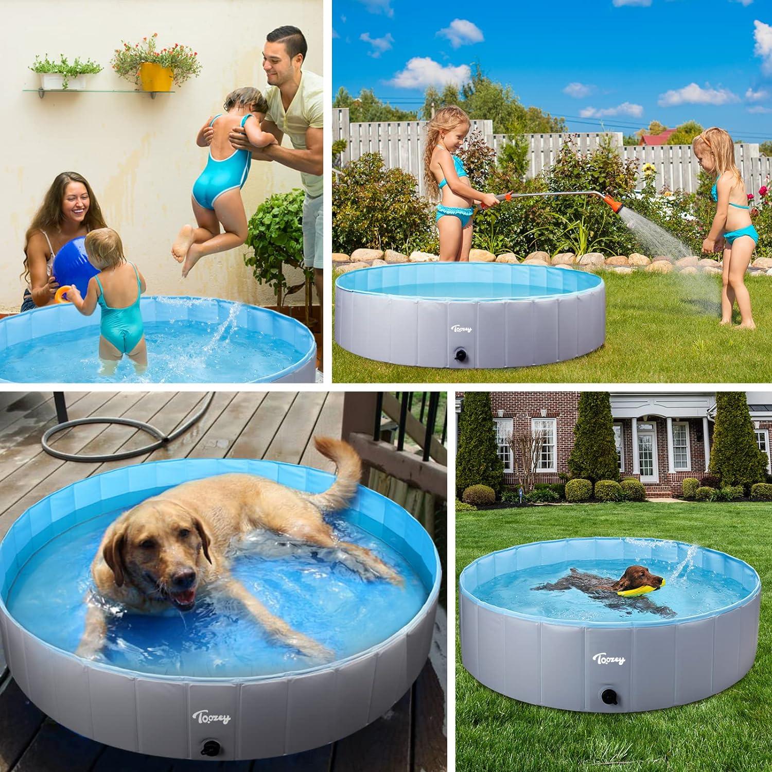 Hundepool 80cm 120cm 160cm Faltbar Planschbecken Hundeplanschbecken