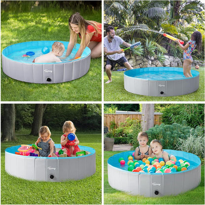 Toozey Hundepool 160cm Faltbar Planschbecken Hundebadewanne