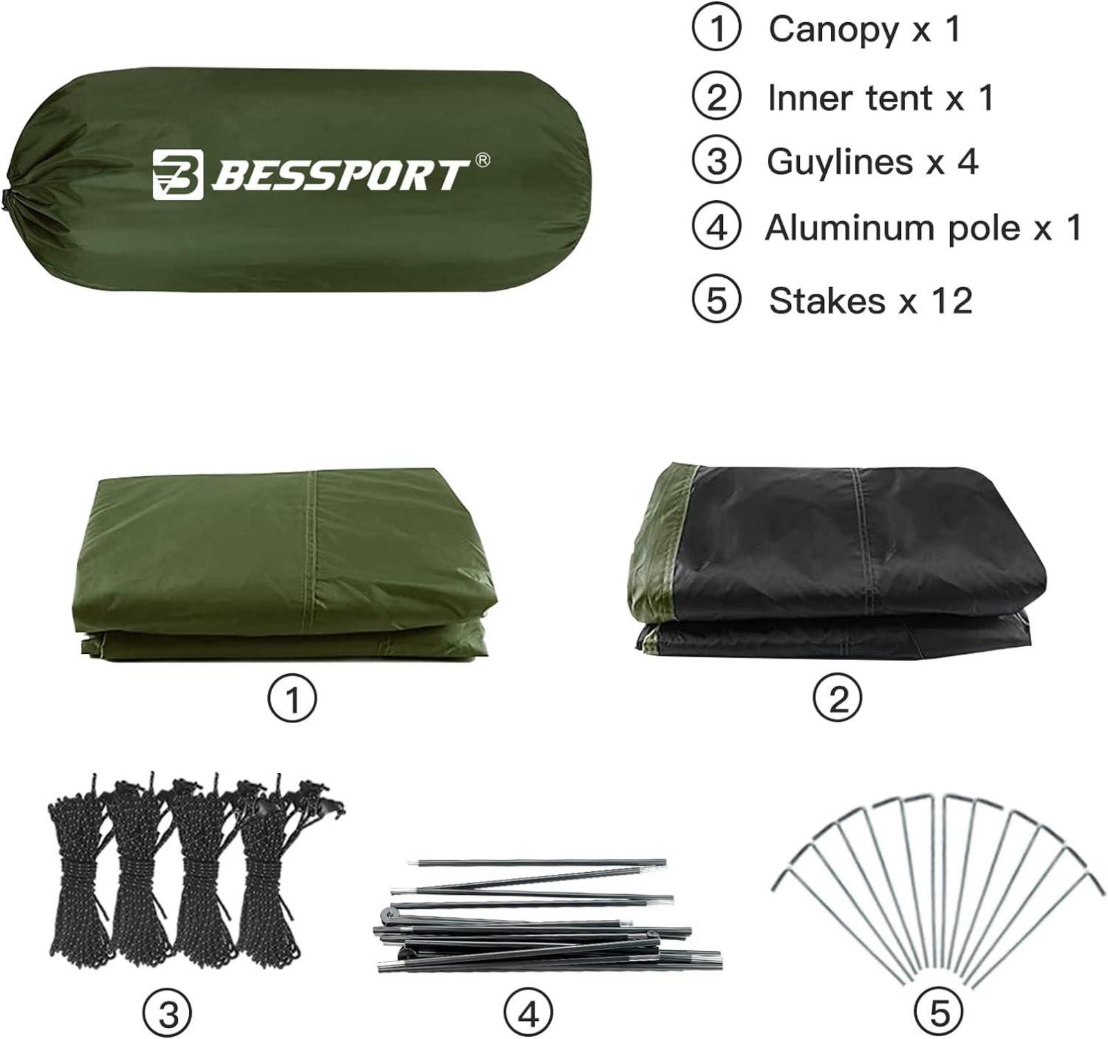 Ultraleichtes 3-Personen Campingzelt wasserdicht Belüftet 4