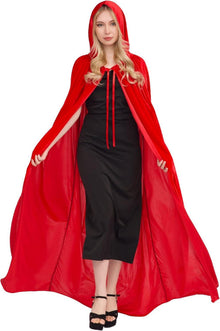 Halloween Umhang Kapuze Samtstoff Vampir Kostüm Jungen Vampir Hexe Rot
