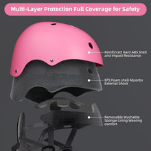 KORIMEFA Kinder Fahrradhelm Skaterhelm verstellbar für 3-13