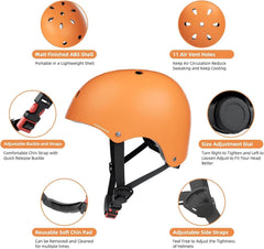Kinder Skateboard-Fahrradhelm Verstellbar CE-zertifiziert Alter 3-13