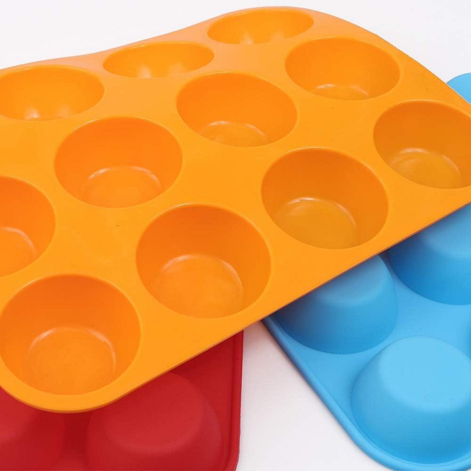Silikon Cupcake Muffin Backform 12 Tassen 3er Set