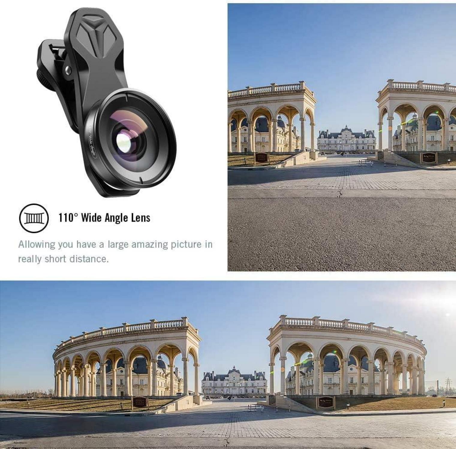 Apexel 5in1 Kameraobjektiv-Set iPhone Samsung Huawei Smartphones