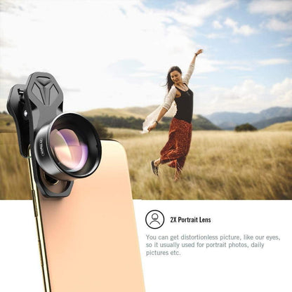 Kameraobjektiv-Set 5in1 HD 2X Tele +170° Weitwinkel +10x Makro +110° Fisheye