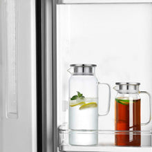 Borosilikatglas Glaskaraffe mit Edelstahl Deckel 1L - HwaGui