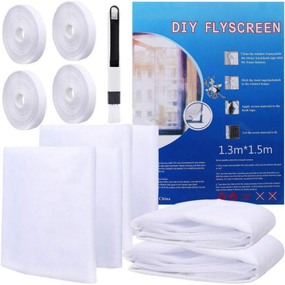 Fliegengitter Fenster Insect Stop 4er Pack Insektenschutz Klettband 1.3m * 1.5m