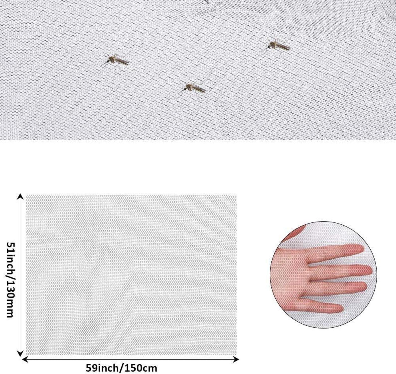 Fliegengitter Insektenschutz Fensternetz 4er Pack 1.3m x 1.5m Schwarz