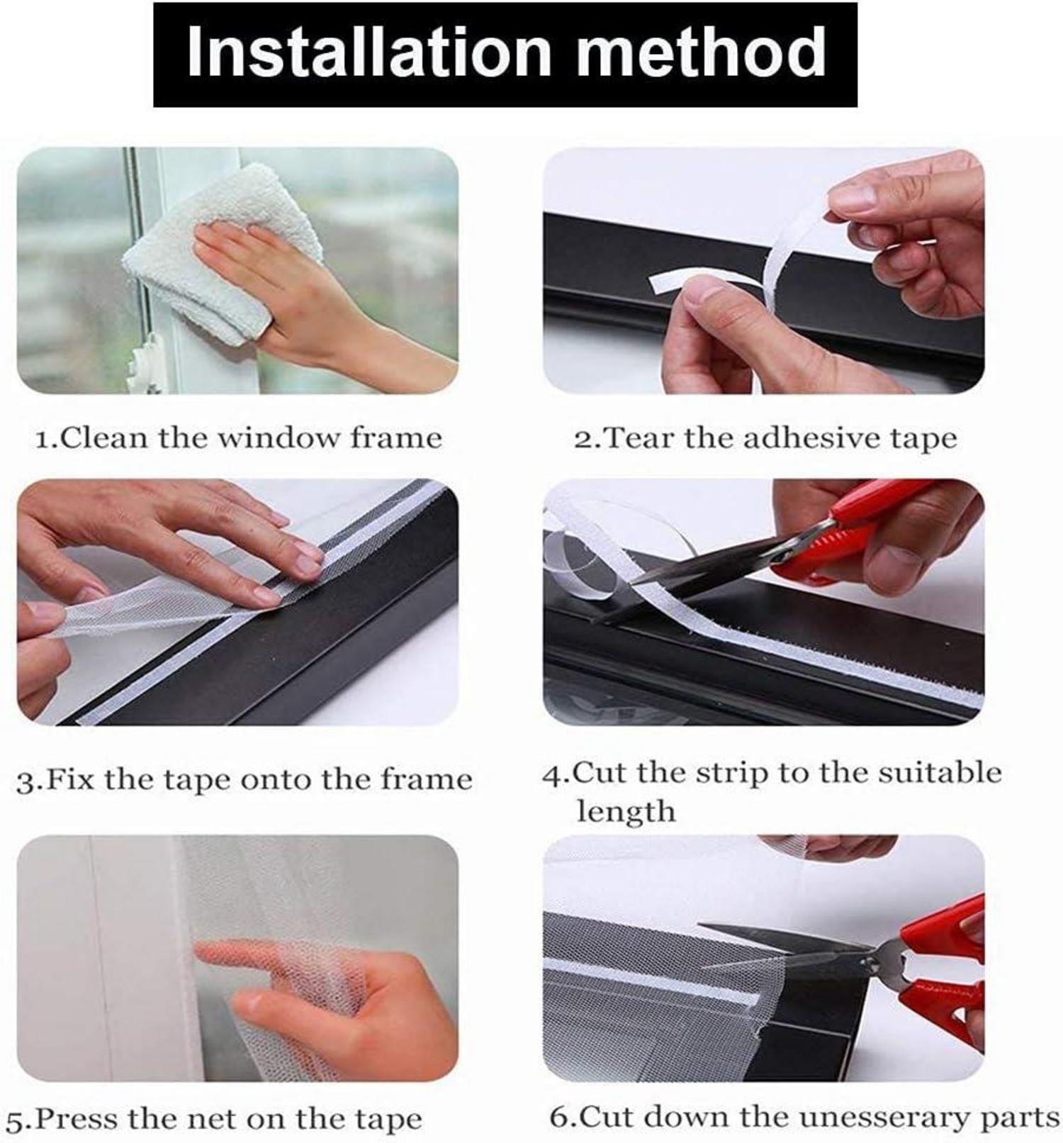 Fliegengitter Fenster Insect Stop 4er Pack 1.3m * 1.5m Schwarz