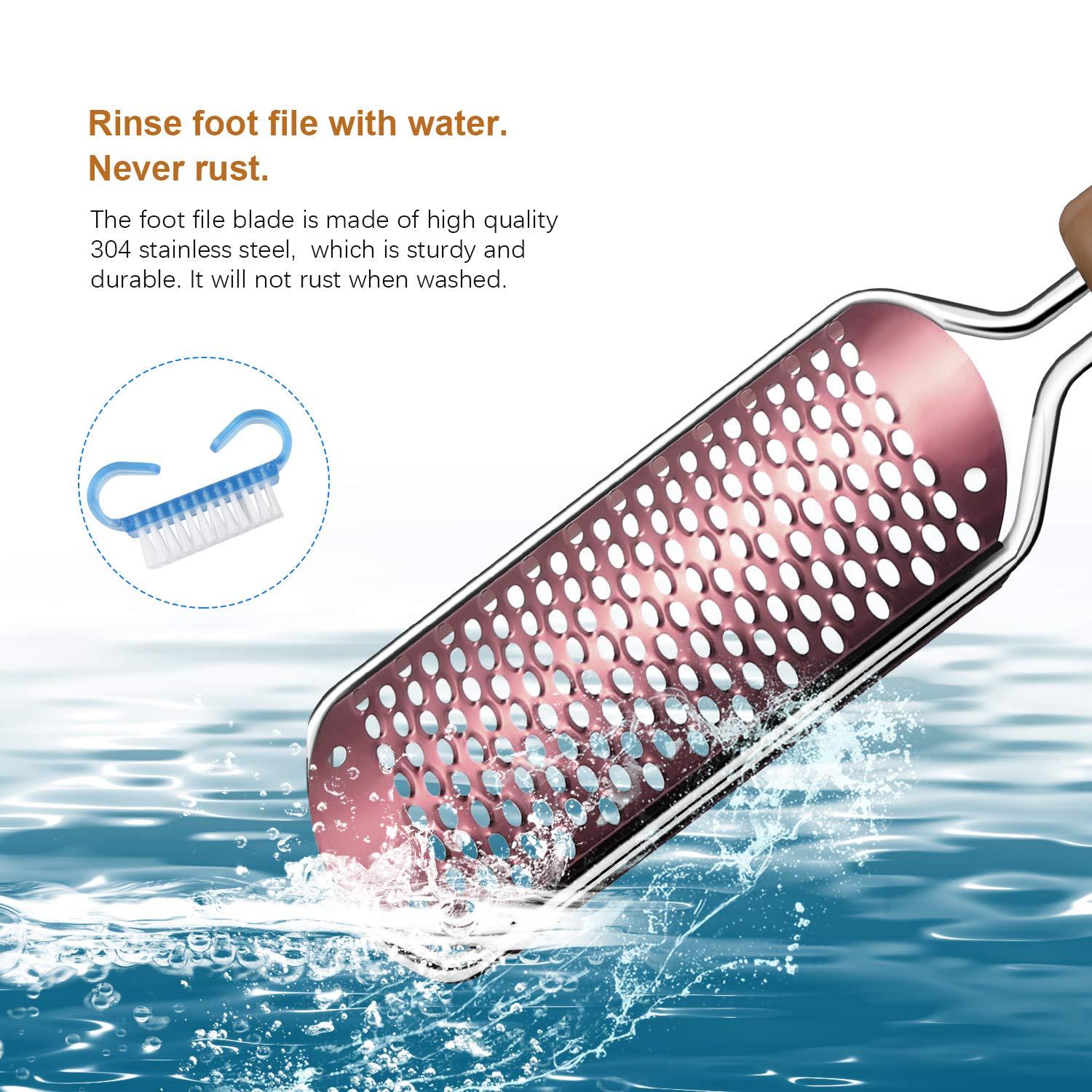 Hornhautfeile Fußfeile Profi Edelstahl Roségold wet dry Füße