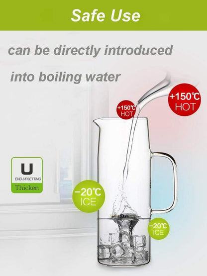 Karaffe Borosilikatglas mit Edelstahl Deckel 1,2L/42oz