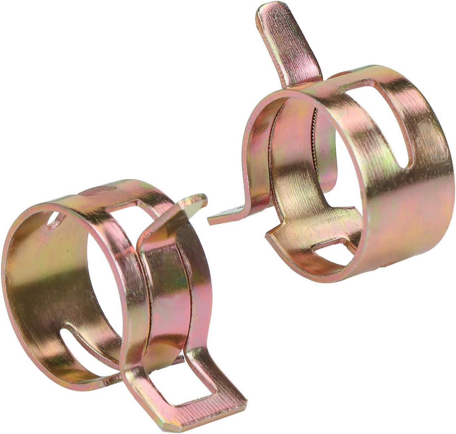 100x Federklemmen Set 6-20mm Gold Benzinschlauch Wasserschlauch passt für 10