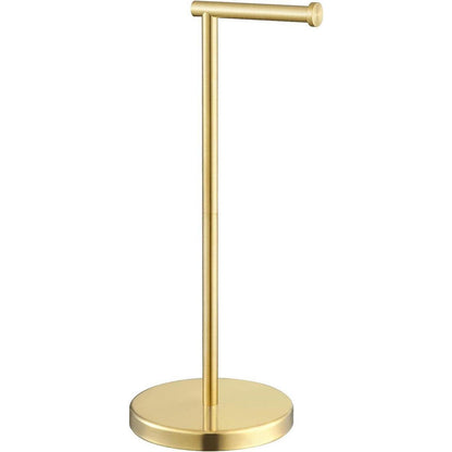 Freistehender Toilettenpapierhalter Edelstahl gebürstetes Gold