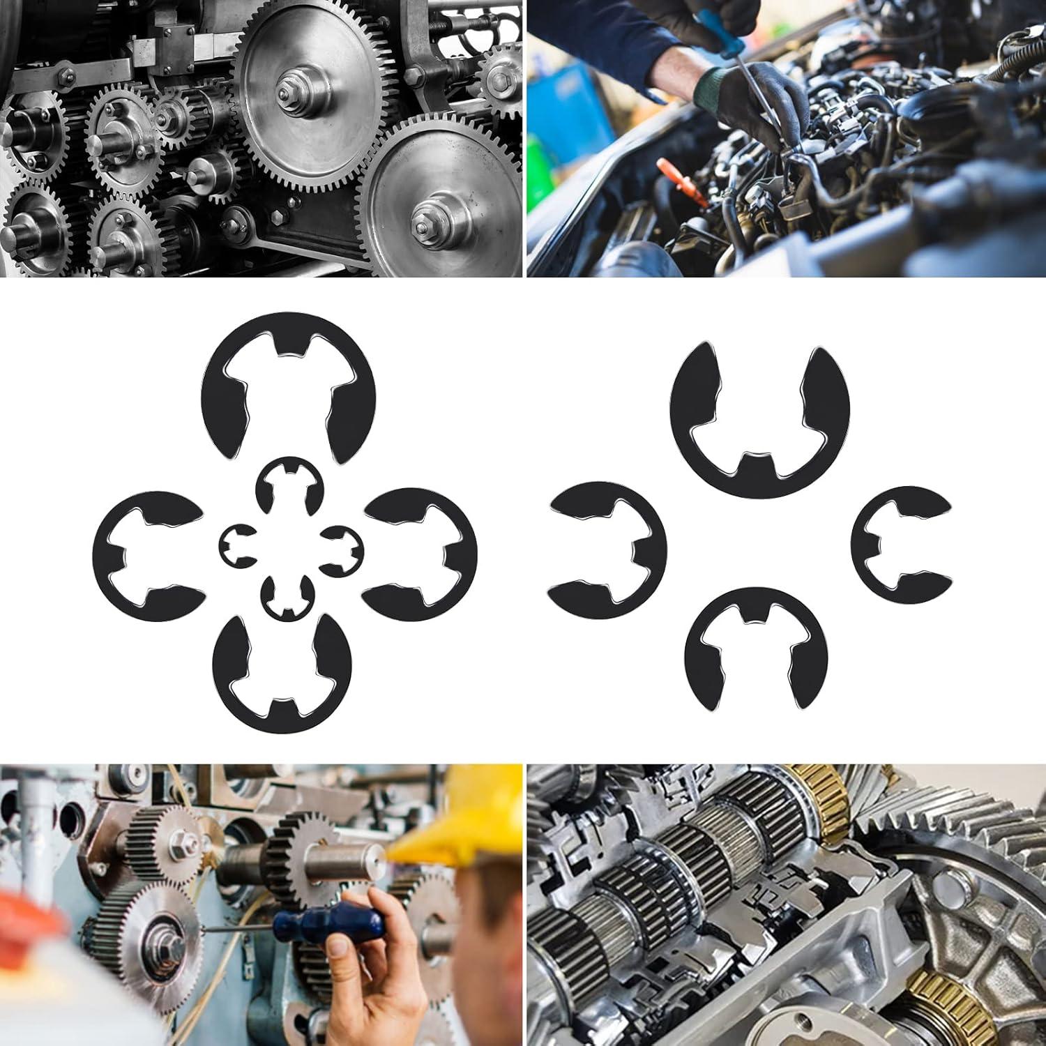 400-teiliges Sicherungsring Sortiment E-Clip 1,5mm-15mm