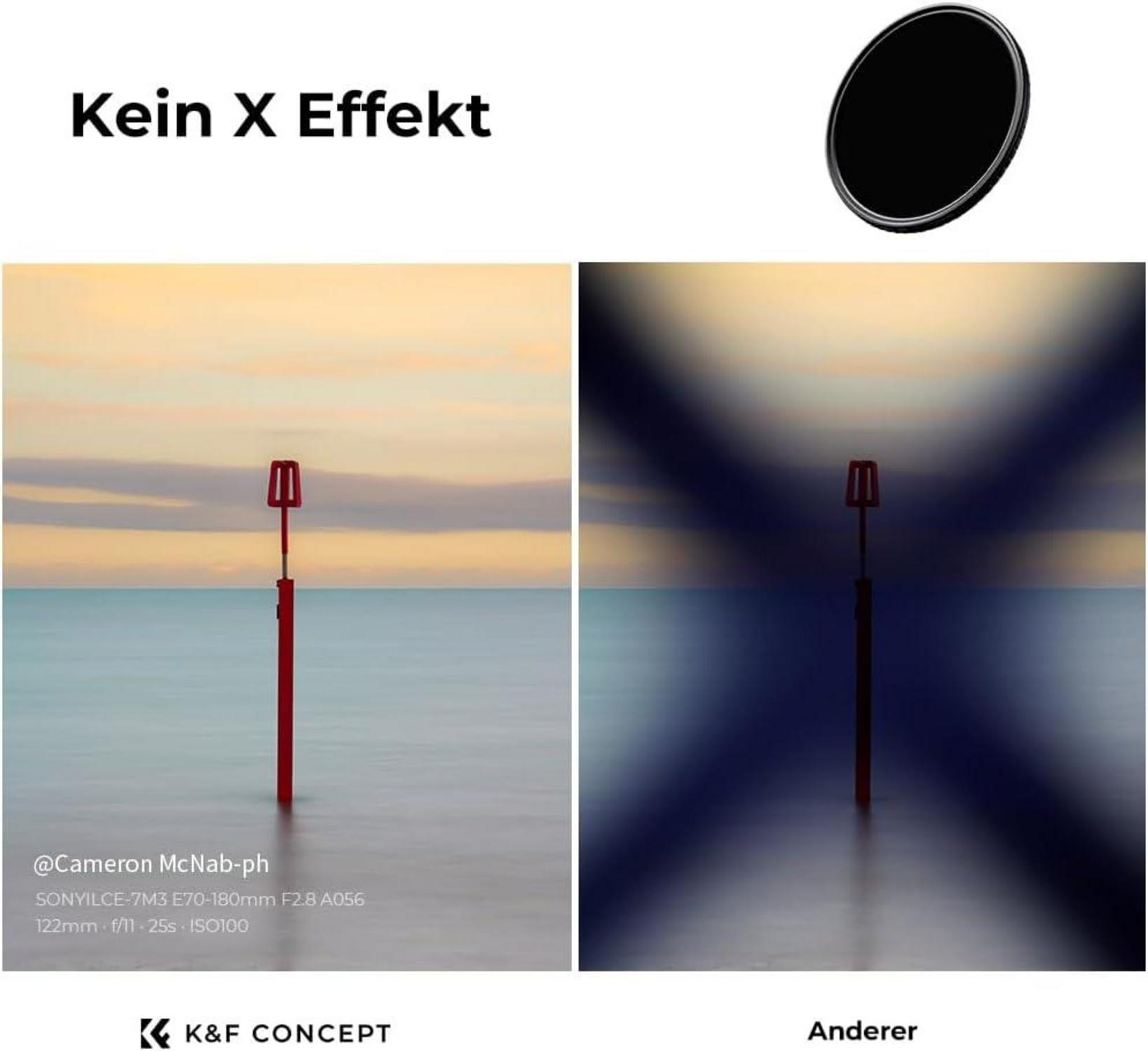 82mm Variable ND Filter ND8-128 Slim Glas Nano Beschichtung