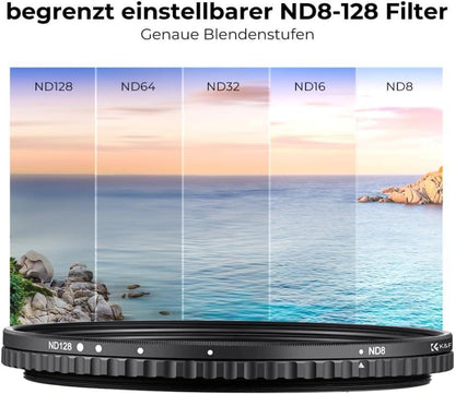 Variable ND Filter 82mm Nano-X ND8-128 Slim Stop 3-7