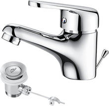 Moderne Wasserhahn Bad Chrom mit Zugstange & Ablaufgarnitur