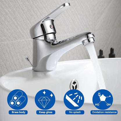 Moderne Chrom Einhebel Wasserhahn mit Zugstange und