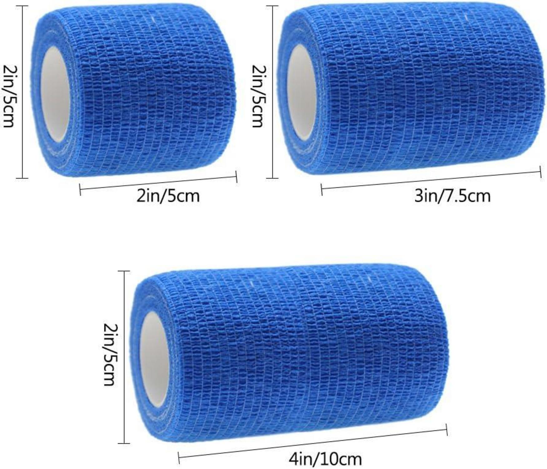 Selbstklebende Haftbandage Set 9 Rollen 3 Größen 5m Lang