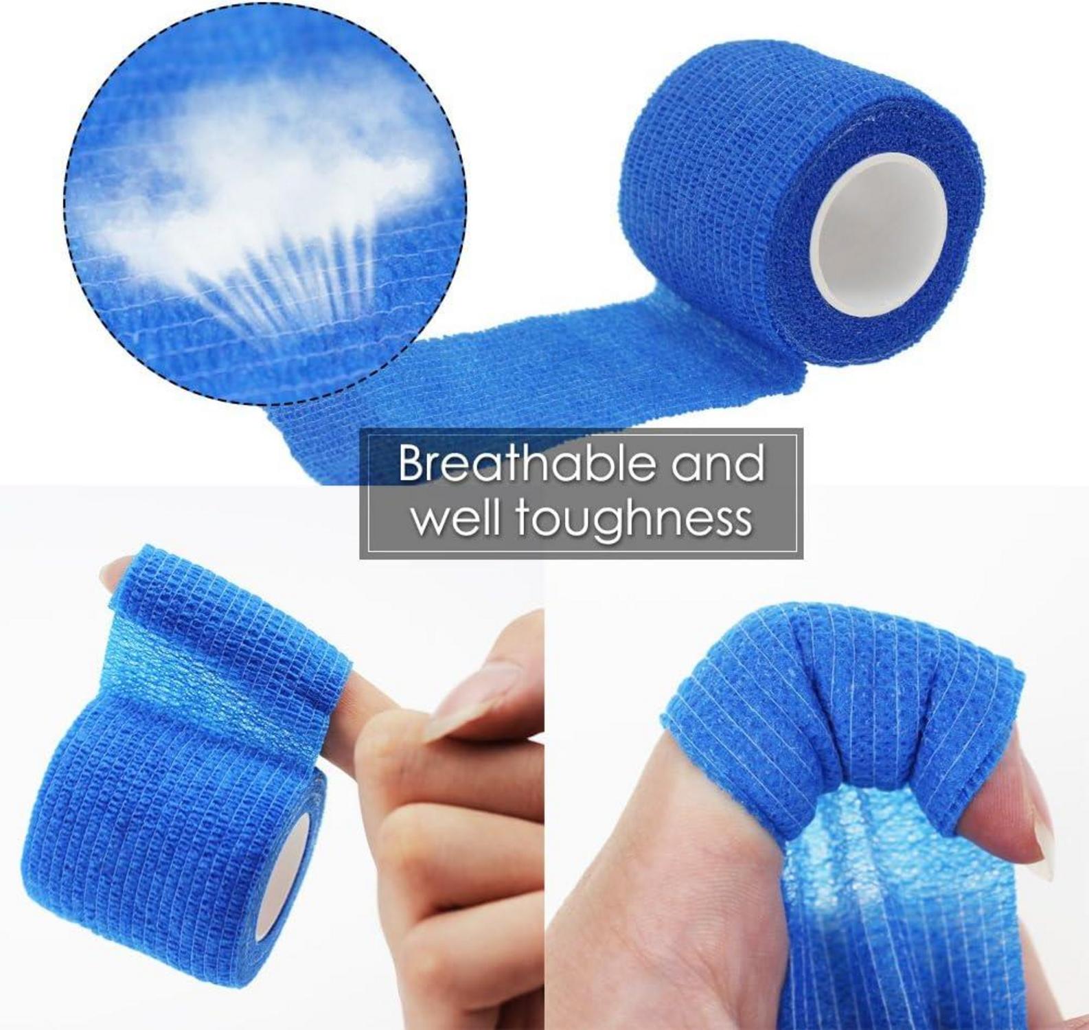 Selbsthaftende Haftbandage 9 Rollen 3 Größen Elastisch Verband Pflaster