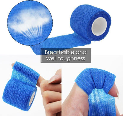 Selbsthaftende Haftbandage 9 Rollen 3 Größen Elastisch Verband Pflaster